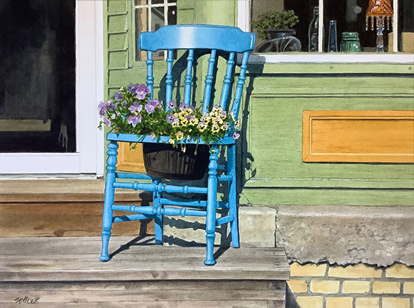 The Blue Chair<small><br>Framed<br>$1400</small>