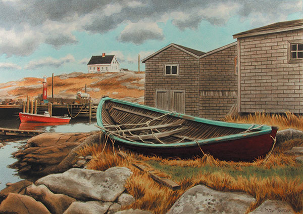 Old Boat at Peggy's Cove<small><br>Framed<br>$1300</small>